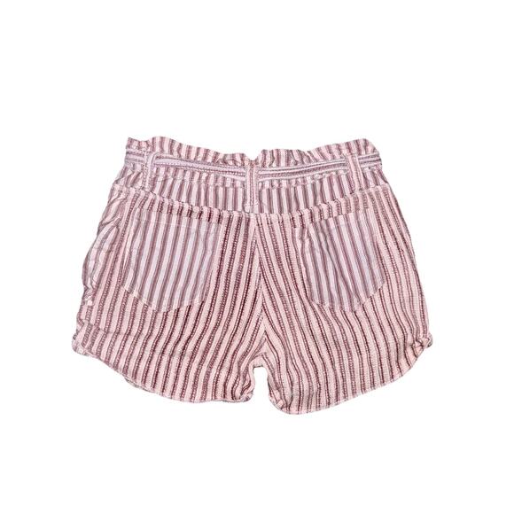 Free People One Harriet Striped Shorts Mauve Relaxed Boho Size Medium - Picture 2 of 5